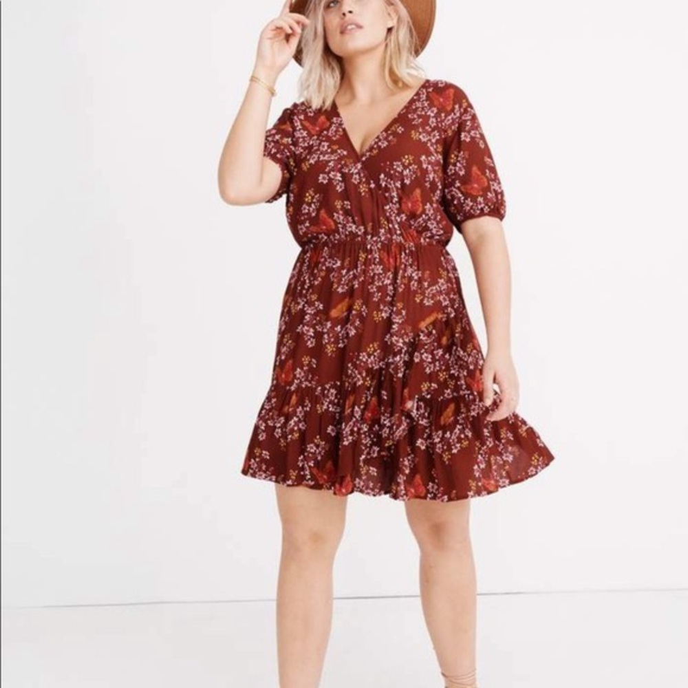 Madewell Ruffle Wrap Dress in Windowbox Floral